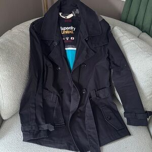 Superdry Women's Black Trench Coat